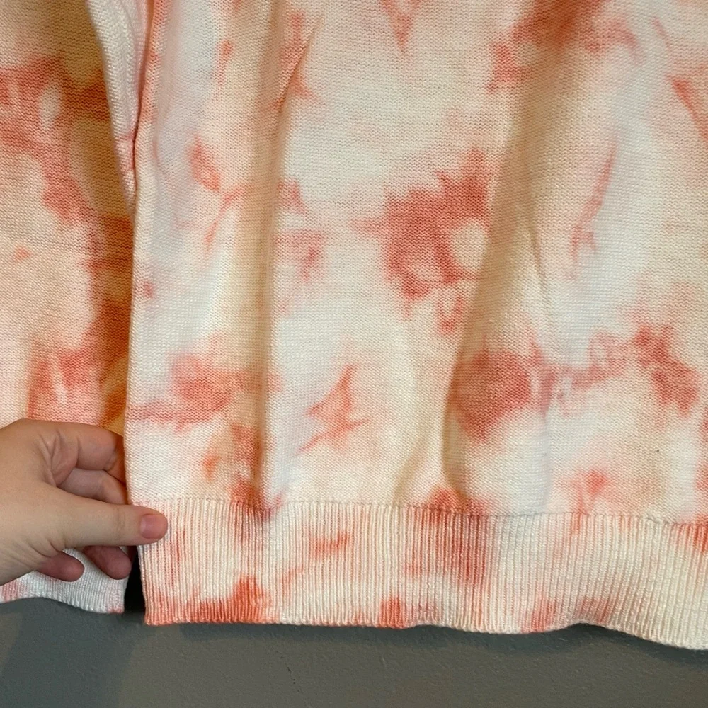 NWT Weatherproof Vintage Sz Med Women’s Coral Tie Dye Knit Hoodie Top Ret $79! - Picture 4 of 12